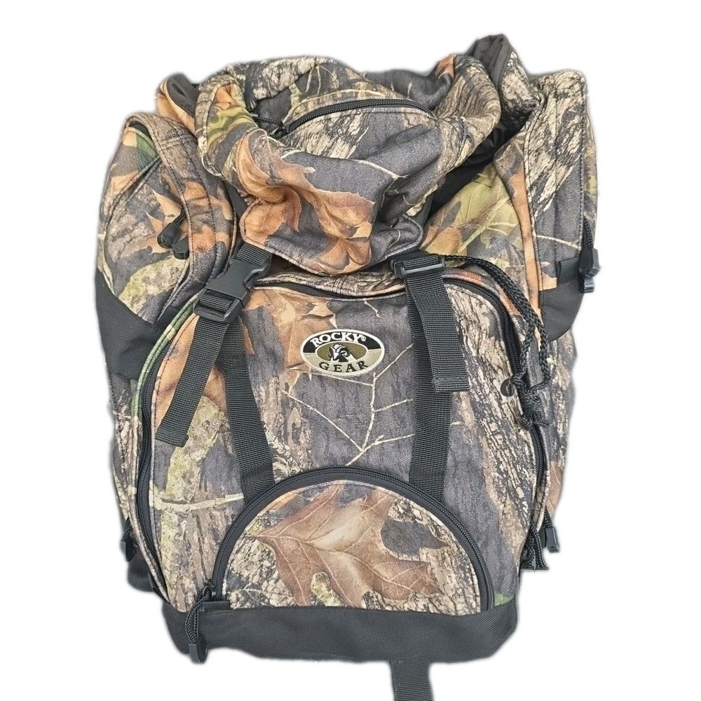 Rocky Realtree Camo Large Backpack Camping, Hunting Lot Of‎ Pockets EXCELLENT